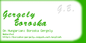 gergely boroska business card